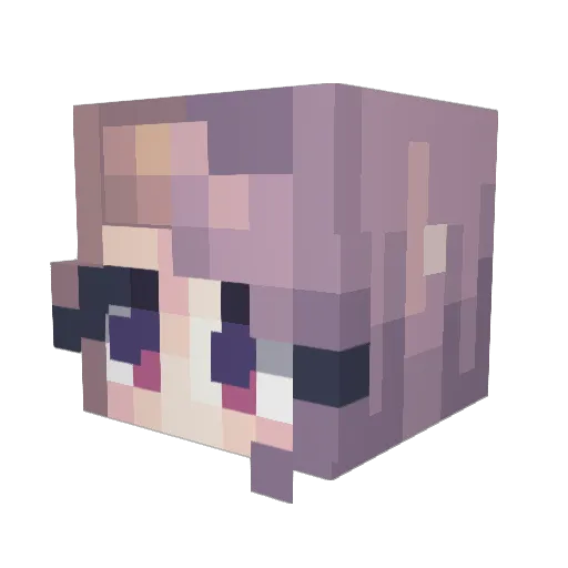FatKau Minecraft avatar head, 3D render