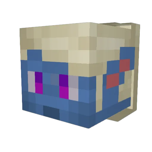 FatKcat Minecraft avatar head, 3D render