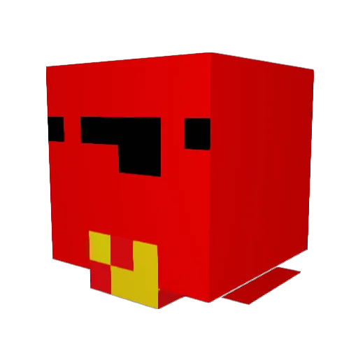 FatManWonder Minecraft avatar head, 3D render
