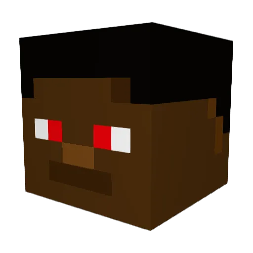 FatMonke101 Minecraft avatar head, 3D render