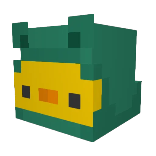 FatNerd33 Minecraft avatar head, 3D render