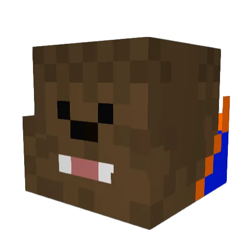 FatNuts_ Minecraft avatar head, 3D render