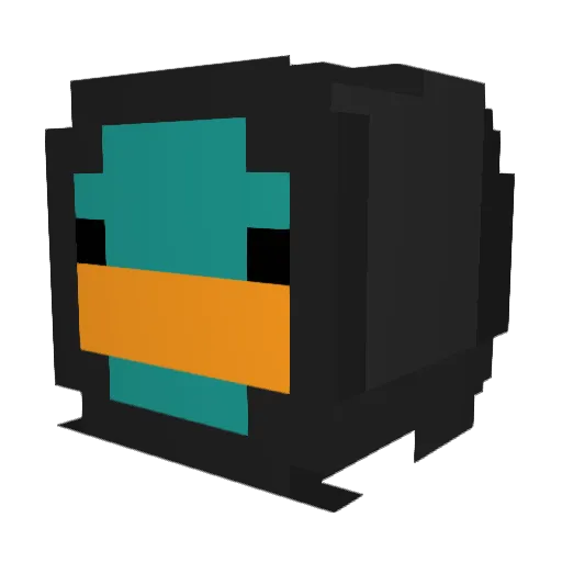 FatSaim Minecraft avatar head, 3D render