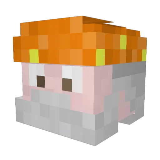 FatTiger_ Minecraft avatar head, 3D render