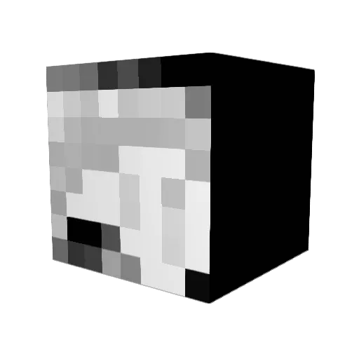 FatUnwantedMan Minecraft avatar head, 3D render