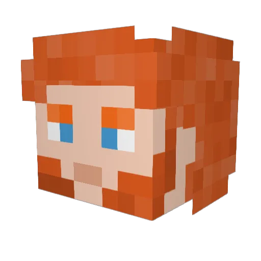 FatViking95 Minecraft avatar head, 3D render