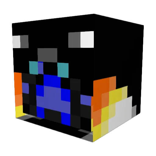 FatWarPanda Minecraft avatar head, 3D render