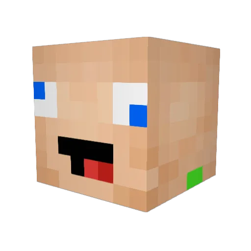 FatWeeny Minecraft avatar head, 3D render