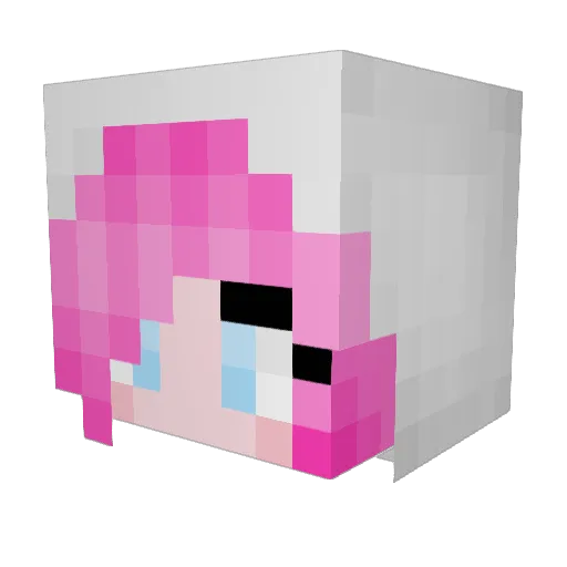 Fat_Amy Minecraft avatar head, 3D render