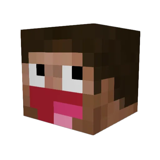 Fat_Danila228 Minecraft avatar head, 3D render