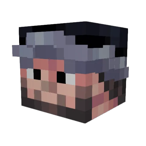 Fat_Fugue_ Minecraft avatar head, 3D render