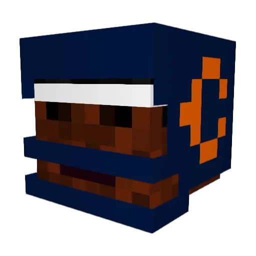 Fat_MF Minecraft avatar head, 3D render