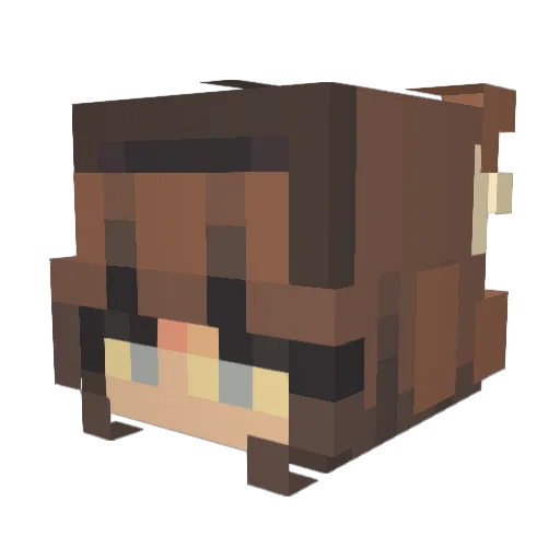 Fat_Peaches Minecraft avatar head, 3D render