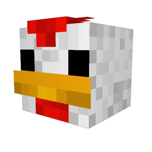 Fat_RaptorJesus Minecraft avatar head, 3D render