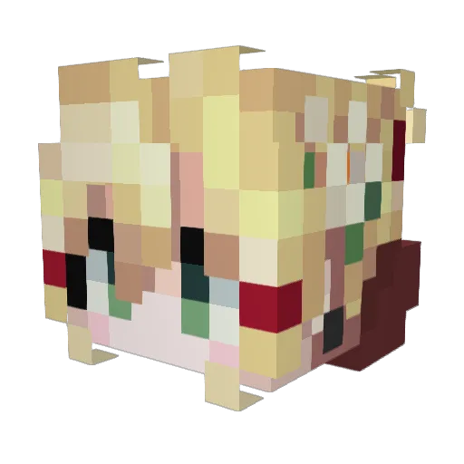 FataError404 Minecraft avatar head, 3D render