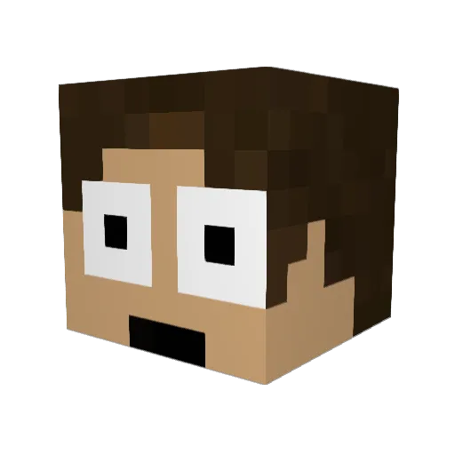 Fatahske Minecraft avatar head, 3D render