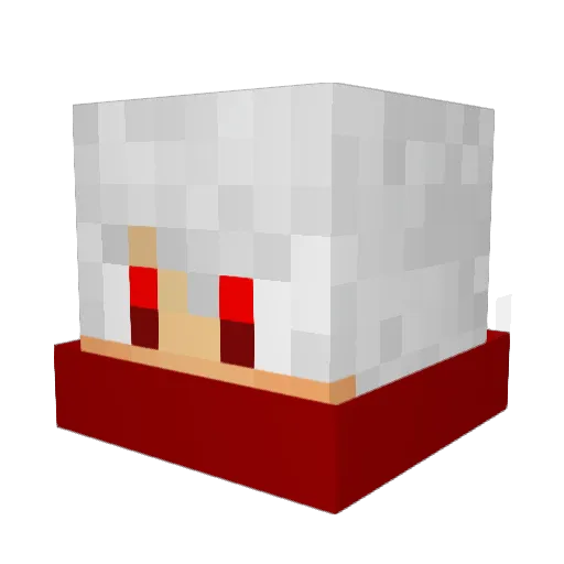 FatalCombo Minecraft avatar head, 3D render