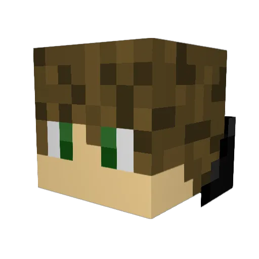 Fatalbert426 Minecraft avatar head, 3D render
