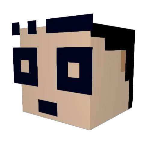 Fatalhunt Minecraft avatar head, 3D render
