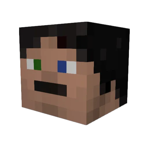 FatallCZ Minecraft avatar head, 3D render