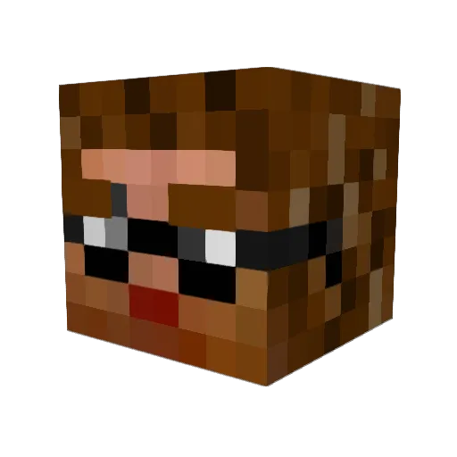FataloLP Minecraft avatar head, 3D render