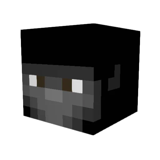 Fataolma Minecraft avatar head, 3D render