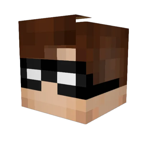 Fatback77 Minecraft avatar head, 3D render