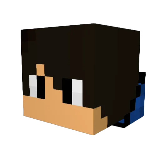 Fatbiscuit02 Minecraft avatar head, 3D render