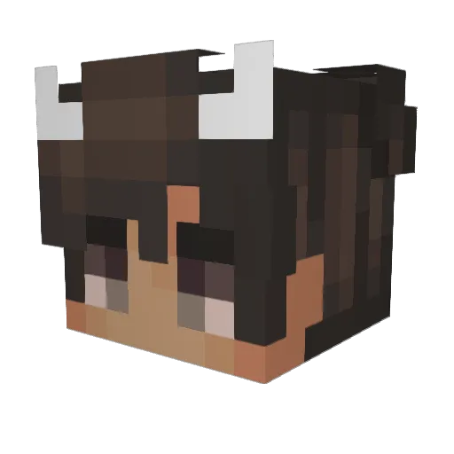 Fatbvy Minecraft avatar head, 3D render