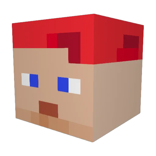 Fatcat0505 Minecraft avatar head, 3D render