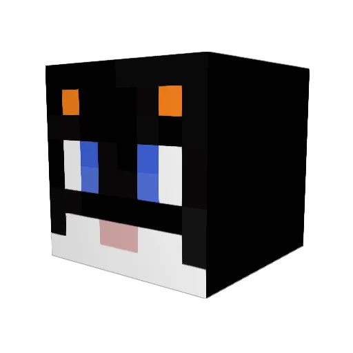 Fatcat321 Minecraft avatar head, 3D render