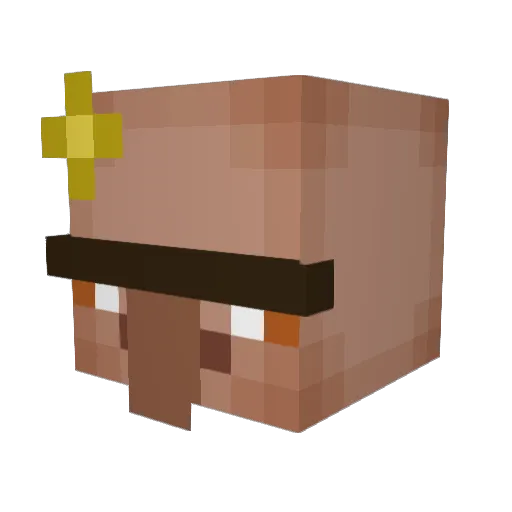 Fatconvict Minecraft avatar head, 3D render