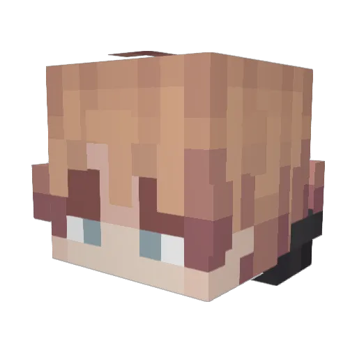 FatcornetHornet Minecraft avatar head, 3D render