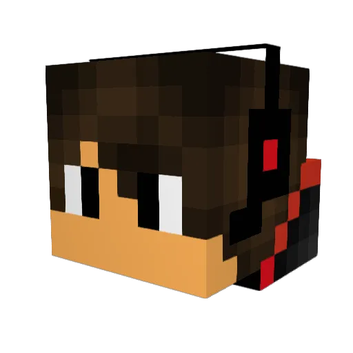 Fatdoinks543 Minecraft avatar head, 3D render