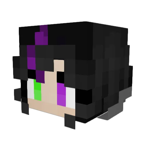 FateAndFox Minecraft avatar head, 3D render