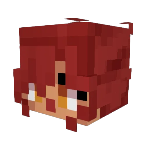 FatePyrrhia Minecraft avatar head, 3D render