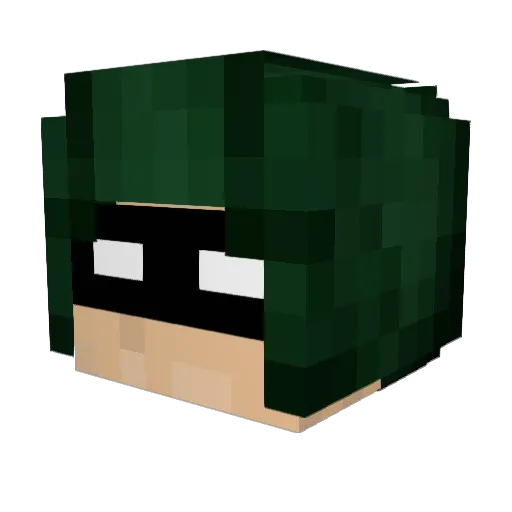 FateSpecter Minecraft avatar head, 3D render