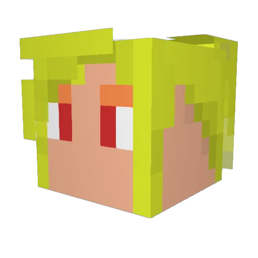 FateTHarlaown Minecraft avatar head, 3D render