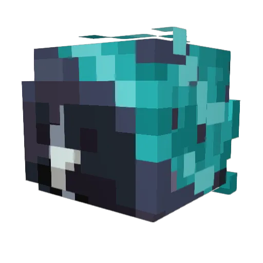 Fate_Wolf_ Minecraft avatar head, 3D render