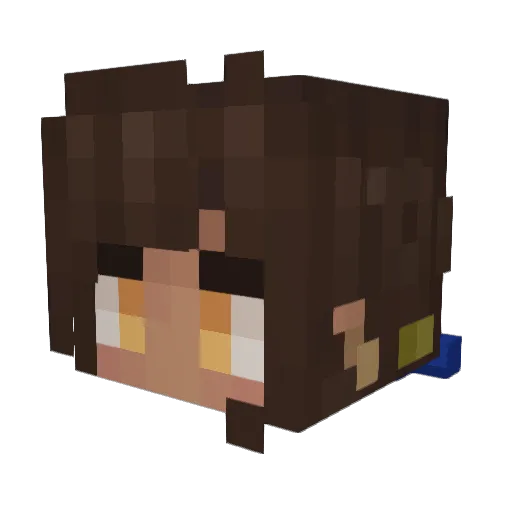 FatedCrimson Minecraft avatar head, 3D render