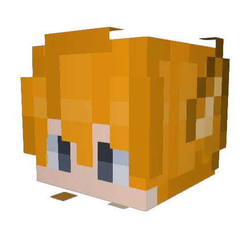 FatedLife Minecraft avatar head, 3D render