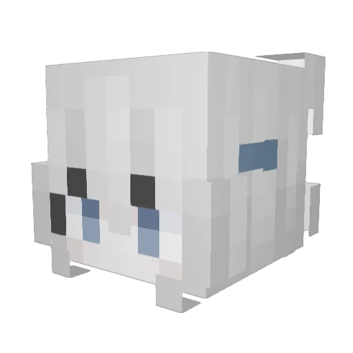 FatedSeven Minecraft avatar head, 3D render