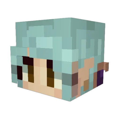 Fathealse Minecraft avatar head, 3D render