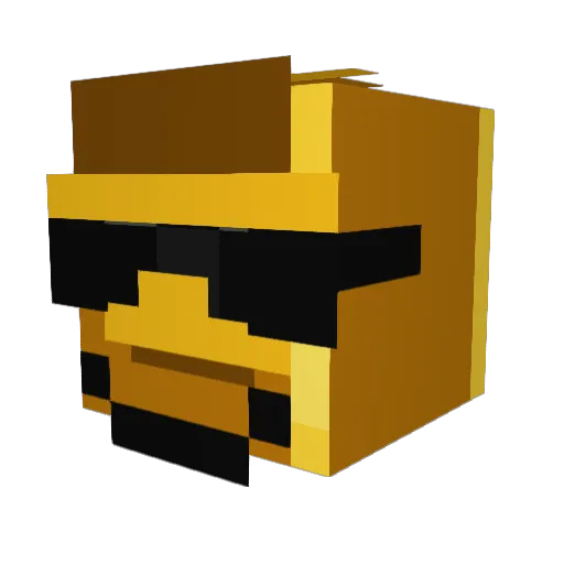 FatherAustella Minecraft avatar head, 3D render