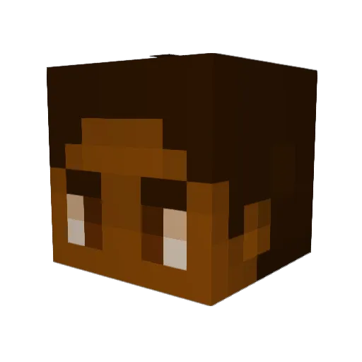 FatherHeII Minecraft avatar head, 3D render