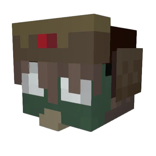 FatherHog Minecraft avatar head, 3D render