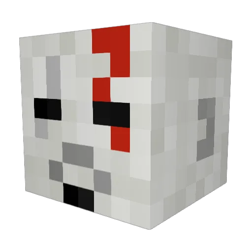 FatherIess Minecraft avatar head, 3D render
