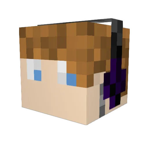 FatherLewy Minecraft avatar head, 3D render