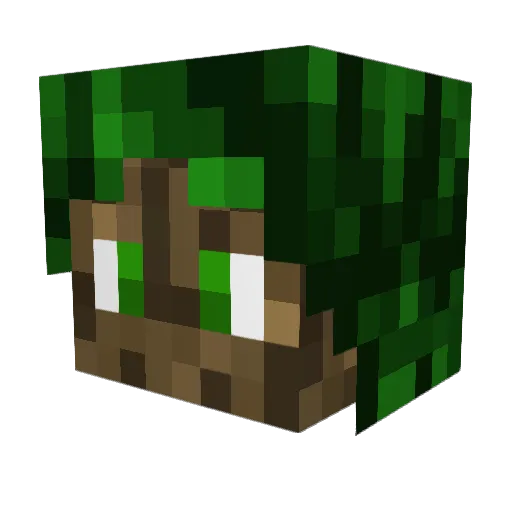 FatherTwig Minecraft avatar head, 3D render