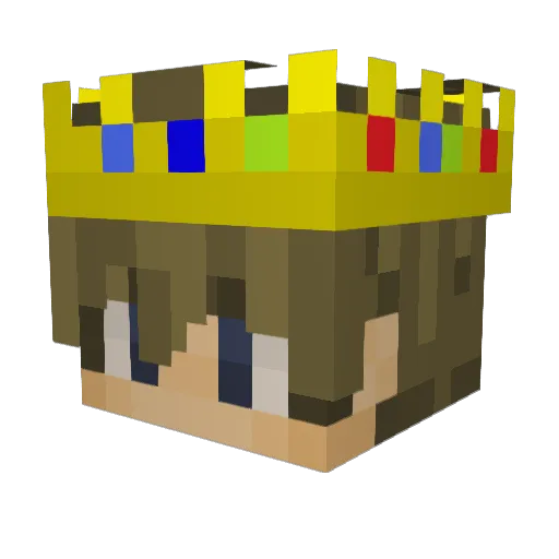 Father__Dad Minecraft avatar head, 3D render